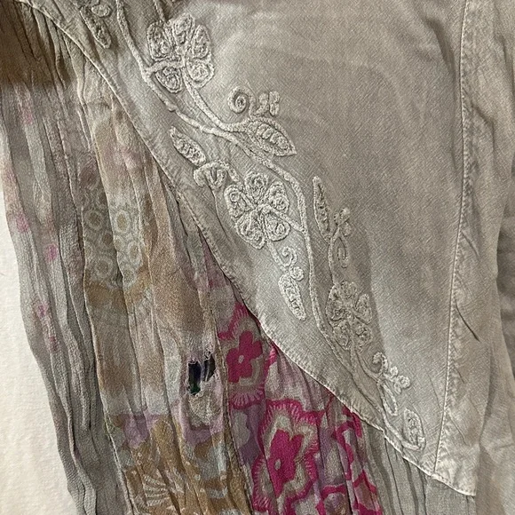 Young Threads Bohemian Wide Leg Pants with Patchwork Design - Picture 6 of 11